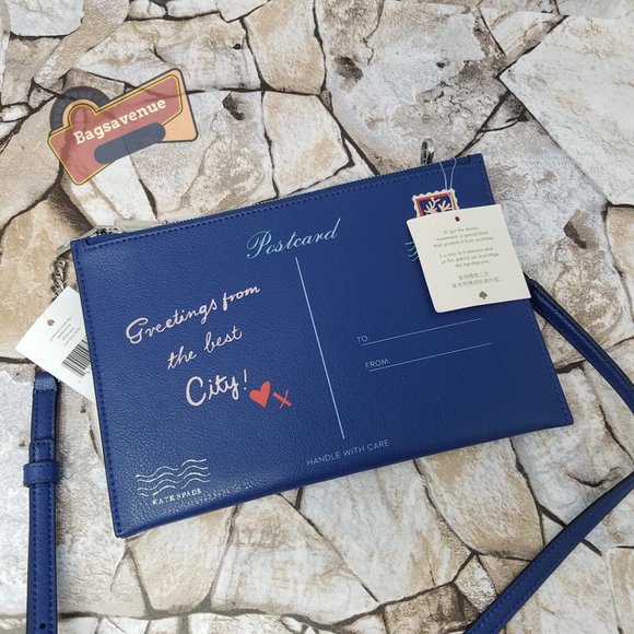 Bon Voyage Off The Grid Postcard Letter Crossbody Bag Novelty Purse Kate Spade - Picture 10 of 11